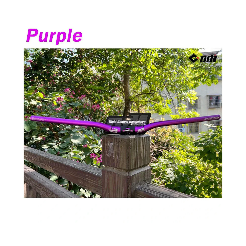 (Purple) ODI Bicycle Handlebar 7050 Aluminum Alloy Mountain Bike Handlebar 760mm Ultralight Handle Bar for Bicycle MTB DH XC AM Bike Part