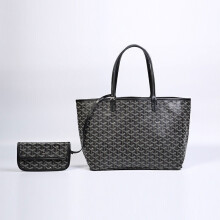 (Black , Medium ) UK Goyard Dog Tooth Bag Large Capacity Tote Mother Bag Handbag Women Gifts Bags