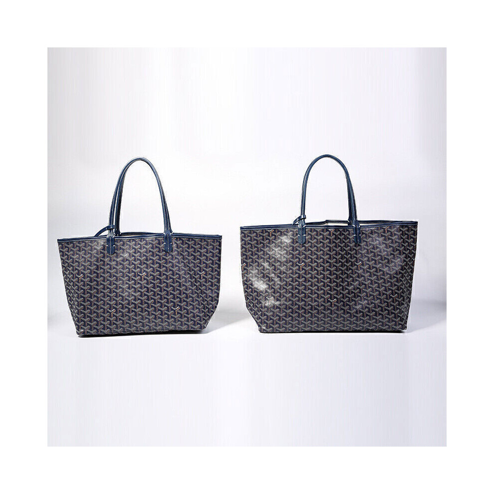(Dark blue, Medium ) UK Goyard Dog Tooth Bag Large Capacity Tote Mother Bag Handbag Women Gifts Bags