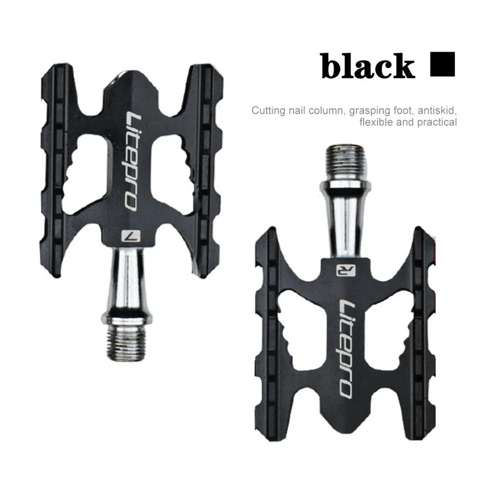 (black) Litepro K3 Folding Bike Pedal Sealed Bearing For Brompton Fnhon Aluminum Alloy Non-slip MTB Road BMX Universal Bicycle Pedals