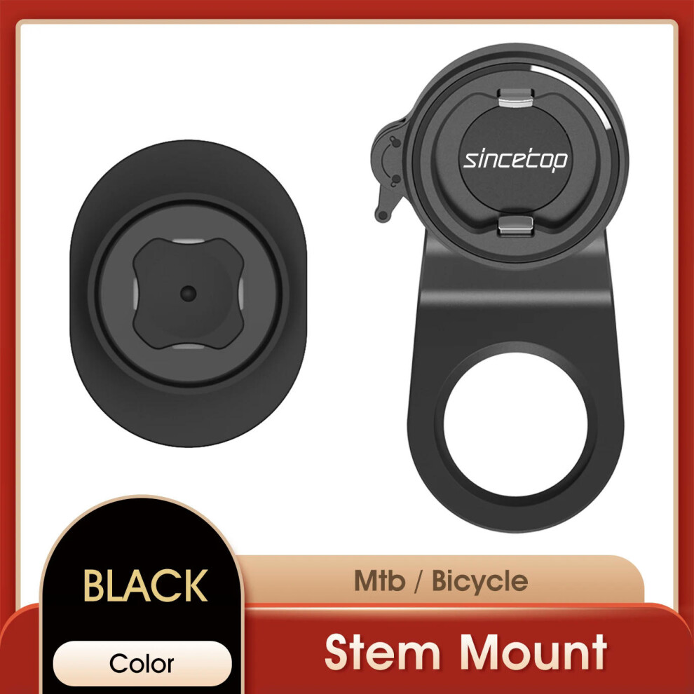 (Black) Mountain Bike Stem Phone Mount,Bicycle Cell Phone Holder,Universal Aluminum Handlebar Phone Cycling MTB Quick Attach/Detach