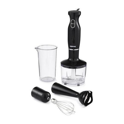 GEEPAS Geepas 4-in-1 Hand Blender Stick Electric Whisk 200W, Black