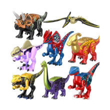 (77099 ) 8 delar Jurassic Dinosaur World minifigurer mikrobyggklossset leksaker