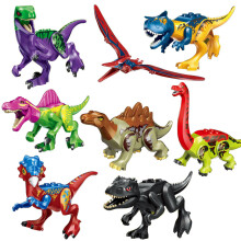 (77070 ) 8 pièces Monde des dinosaures jurassiques – mini figurines et micro-briques de construction, jouets