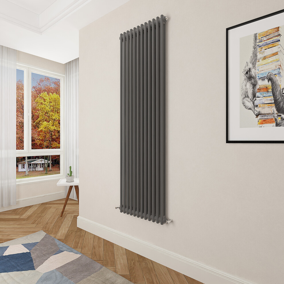 (1800X560mm 2 Column) Traditional Cast Iron Radiator Anthracite 5062011376524