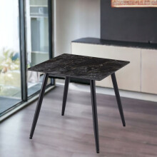 (Crimea Shinny) 80cm Modern 4 Seater Ceramic Square Shape Top Kitchen & Dining Room Table