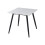 URBN Living (White Matt) 80cm Modern 4 Seater Ceramic Square Shape Top Kitchen & Dining Room Table 3