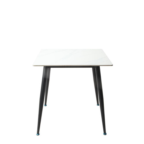 URBN Living (Gloss White) 80cm Modern 4 Seater Ceramic Square Shape Top Kitchen & Dining Room Table 2