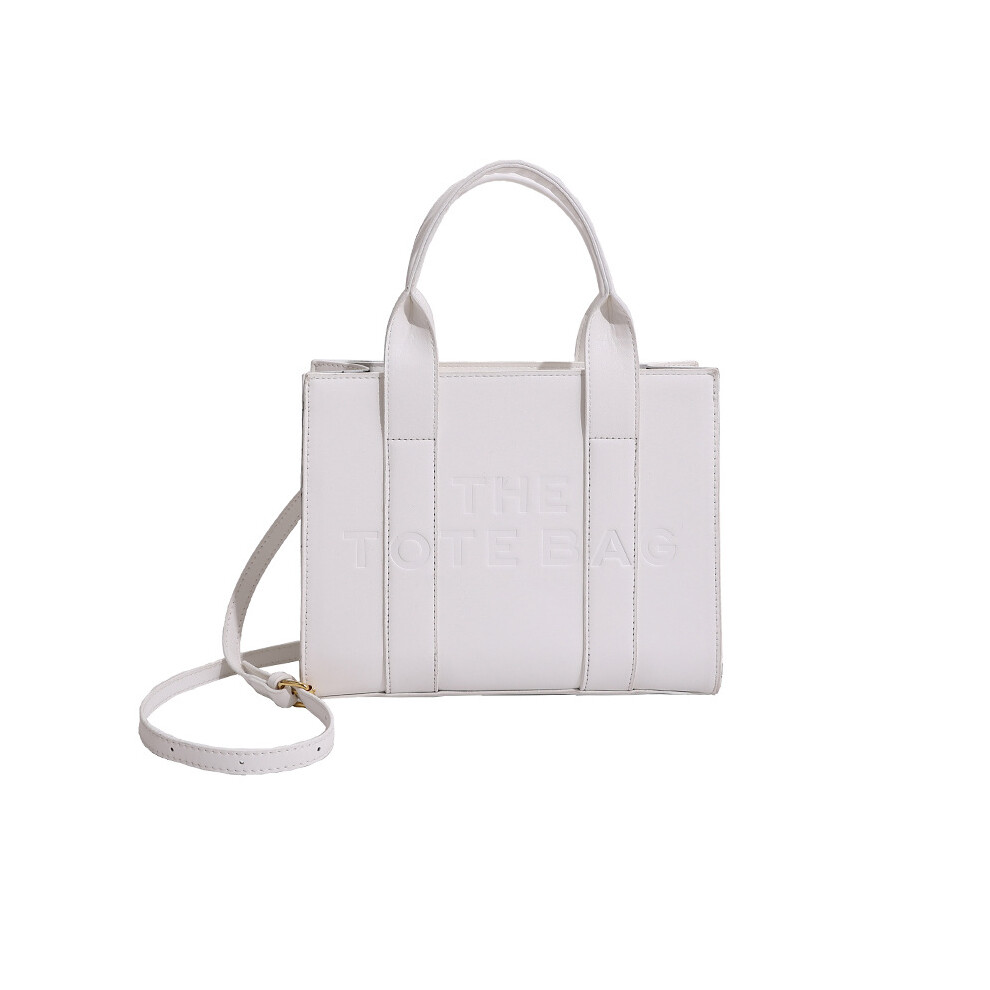 (White) Womens Handbags Designer Pu Leather Shoulder Crossbody Messenger Casual Tote Bag for Work