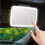 (White) Car Visor Vanity Mirror Rechargeable With 3 Light Modes & LED 1