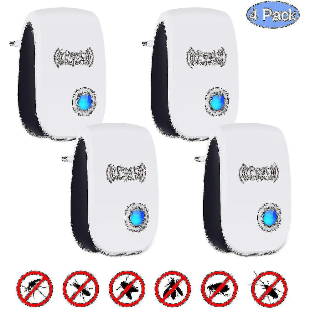 4 Pieces Against Mice Ultrasonic Pest Repellent Electronic Insect Repellent Animal Repellent By-image-OPC-PDRQNSX-NEW