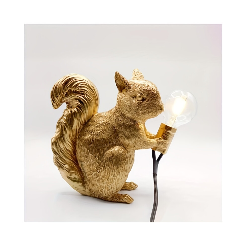 (Golden) 1pc Modern Designer Led Table Lamp, Mini Cute Squirrel Night Lamp