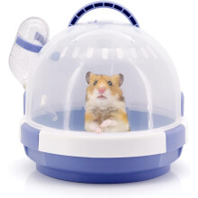 (Purple) Hamster Carrier Cage Portable Mice Travel Case