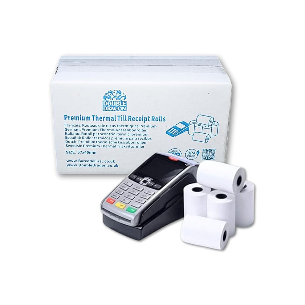 (10 X Rolls) Thermal Paper Rolls for PDQ Credit Card Machine