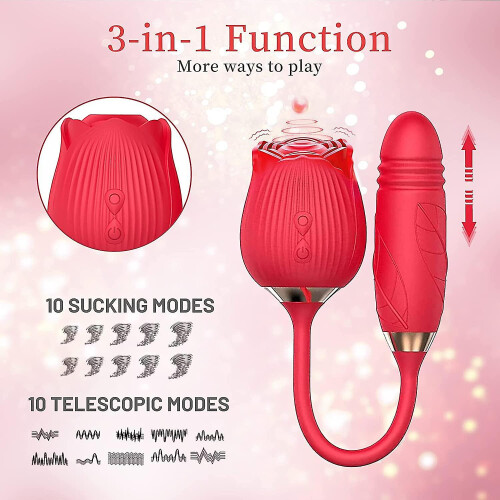 Rose Vibrator With 10 Modes, Rose Toy Game 2