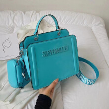 (Blue-A) Fashion Square Bag Women's High-Quality Handbag