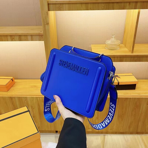 (Blue-B) Fashion Square Bag Women's High-Quality Handbag