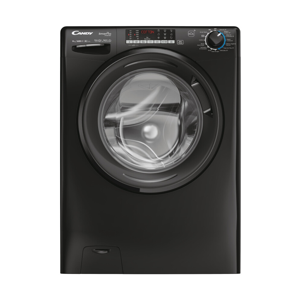 Candy CSO686TWMBB6-80 8Kg Washing Machine Black 1600 RPM A Rated