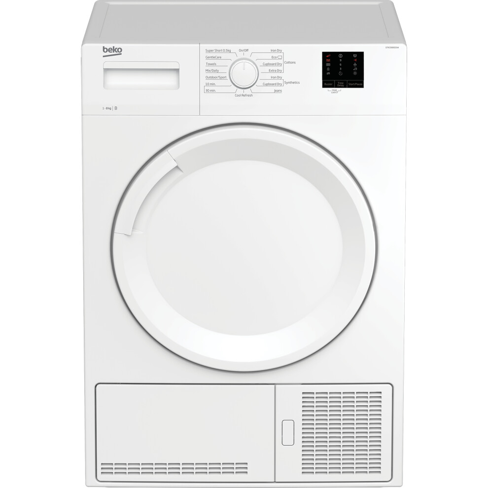 Beko DTKCE80021W 8Kg Condenser Tumble Dryer White B Rated