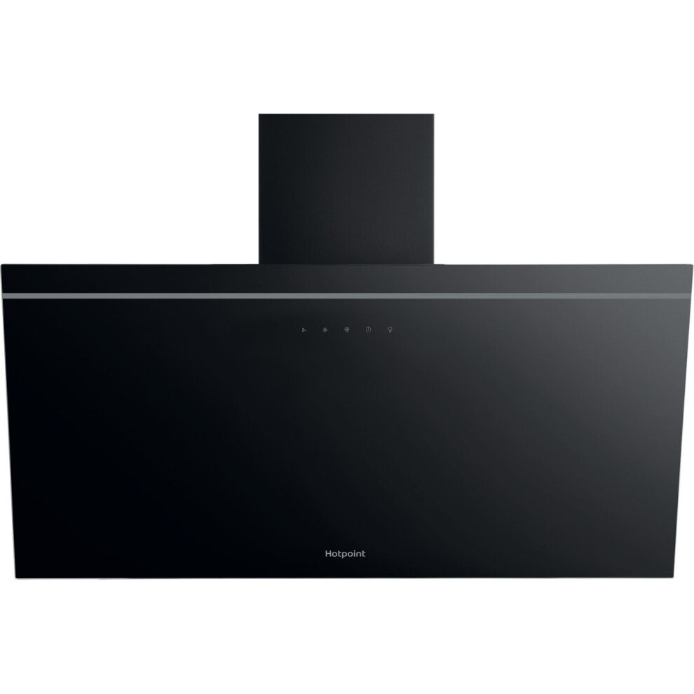 Hotpoint PHVP82FLTK Built In 80cm 4 Speeds Chimney Cooker Hood Black A Rated