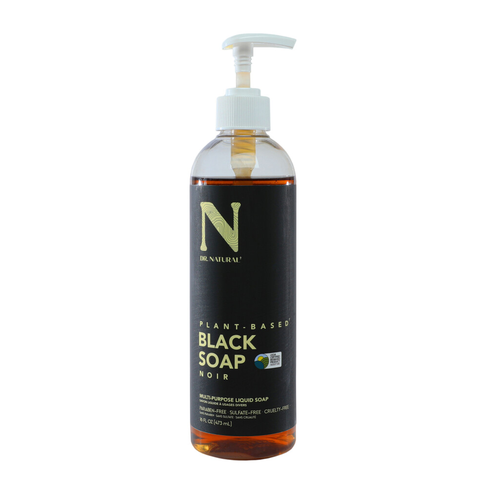 Dr. Natural Multi-Purpose Liquid Soap - Black for Unisex 16 oz Soap