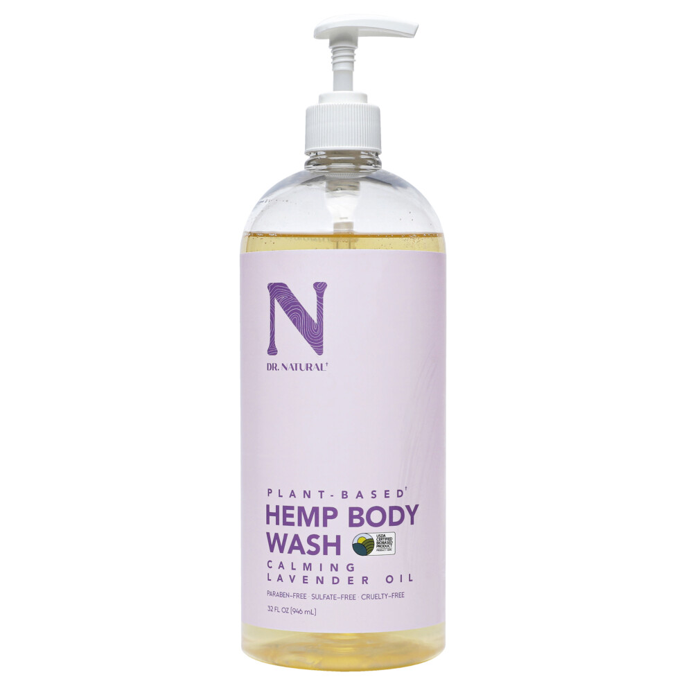 Dr. Natural Body Wash - Hemp with Lavender for Unisex 32 oz Body Wash