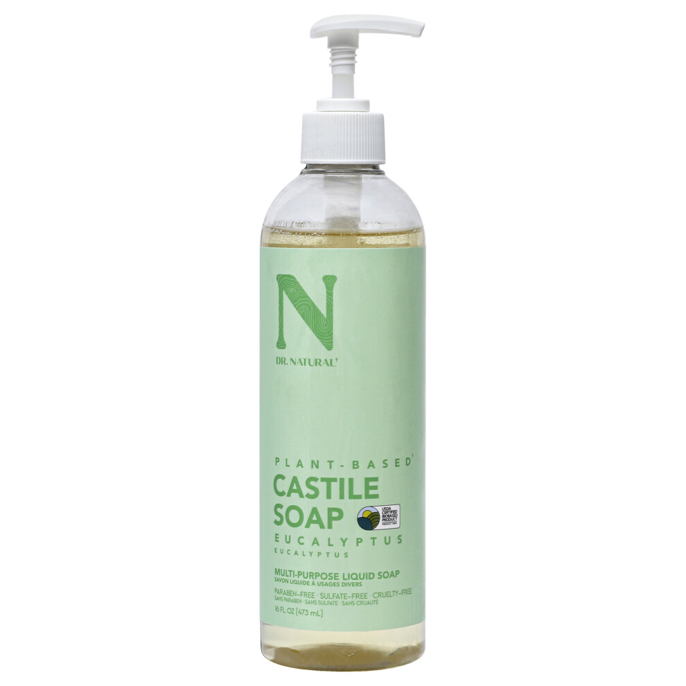 Dr. Natural Castile Liquid Soap - Eucalyptus for Unisex 16 oz Soap