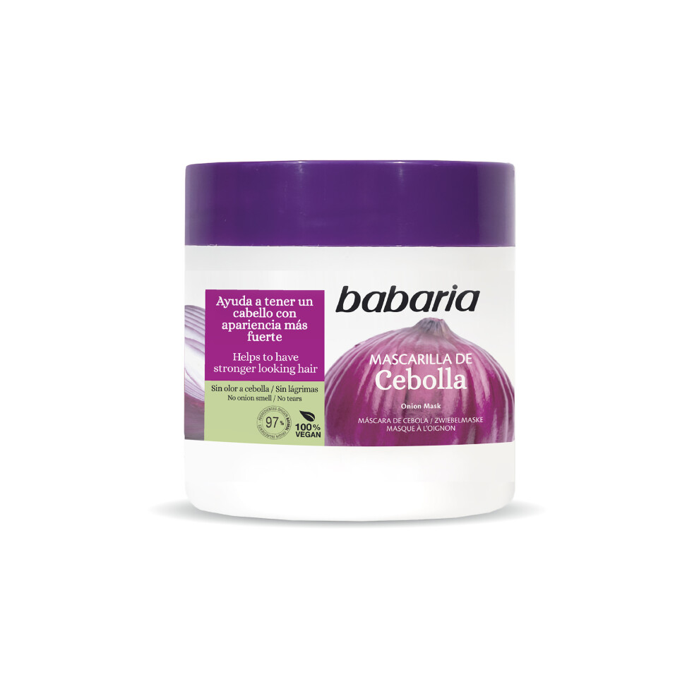 Babaria Onion Hair Mask - No Smell No Tears - Purifying And Antioxidant Properties - Improves Hair Growth - Adds Gloss And Shine - Reduce Itchy