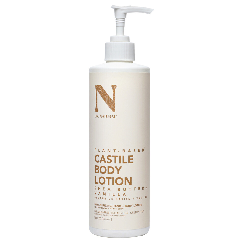 Dr. Natural Castile Body Lotion - Shea Butter plus Vanille for Unisex 16 oz Body Lotion