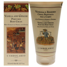 Parfmierte Krpercreme Vanille und Ingwer von LErbolario fr Unisex 5,07 oz Krpercreme