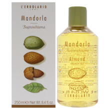 L'Erbolario Gel douche - Gel douche hydratant pour peau sche - Savon corporel nourrissant  l'extrait d'amande douce - Parfum ambre chaud - Aman