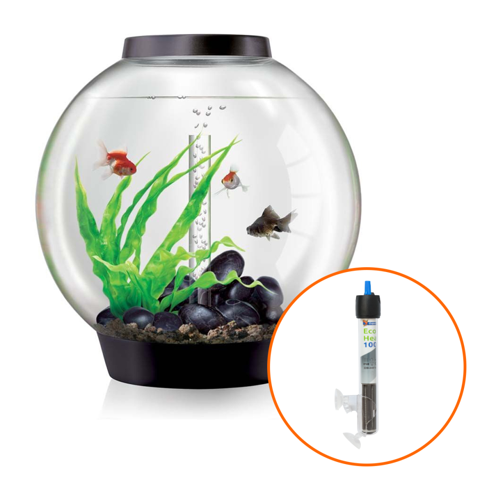 biOrb Classic 60L Aquarium in Black with MCR LED Lighting and Heater Pack