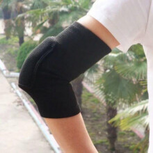 (black) Elastic Elbow Pads Thickened Sponge Elbow Knee Protectors Guard Basketball Volleyball Sport