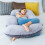 (Velvet) U-Shape Pregnancy Pillows for Back Hip Leg Belly Support 1
