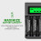 4-slot AA AAA Battery Charger with LCD Display (USB Quick Charging) 6