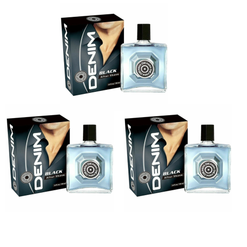 3 x Denim 100ml Aftershave BLACK