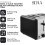 Tower Black 4 Slice Toaster 1800w Smoked Black Trim Tower Sera Kitchen Variable Brown 2