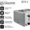 Tower Grey 4 Slice Toaster 1800w Smoked Black Trim Tower Sera Kitchen Variable Brown 2