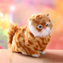 (D) Electronic Plush Cats Lovely Robot Animal Toy Cute Stuff Electric Cat Meowing Soft Kids Pet Model Decoration Doll For Kids Gift