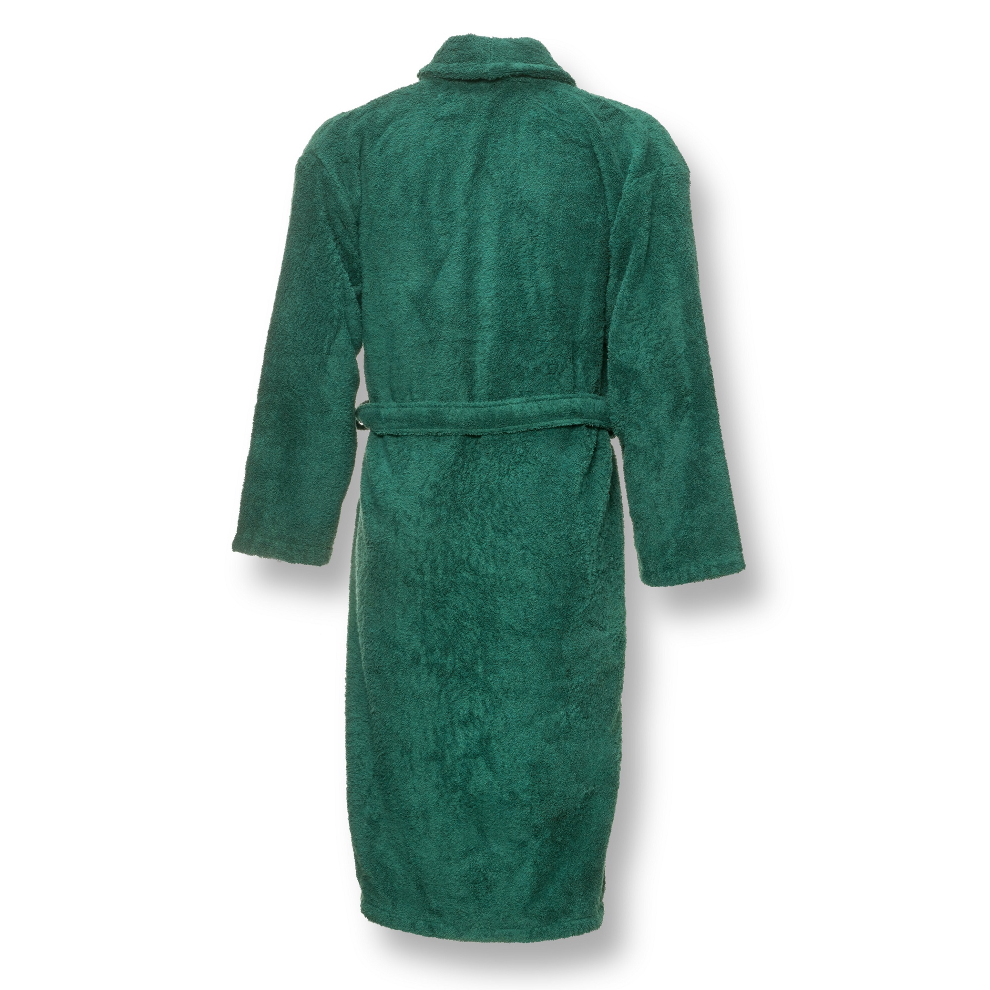 (Zinc) Luxury 100% Egyptian Cotton Unisex Bathrobe Terry Toweling Gown Dressing Shawl