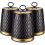 Tower Bread bin Canisters towel Pole Mug Tree Set EMPIRE Black TOWER Kitchen Roll top 6