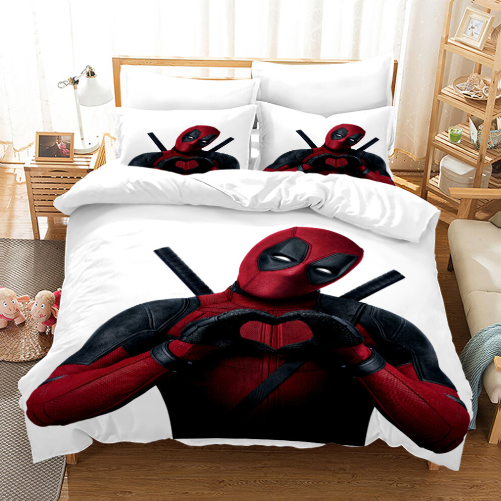 (Style 03, Single(135X200CM/2PCS)) Deadpool Bedding Single Double Duvet Cover UK