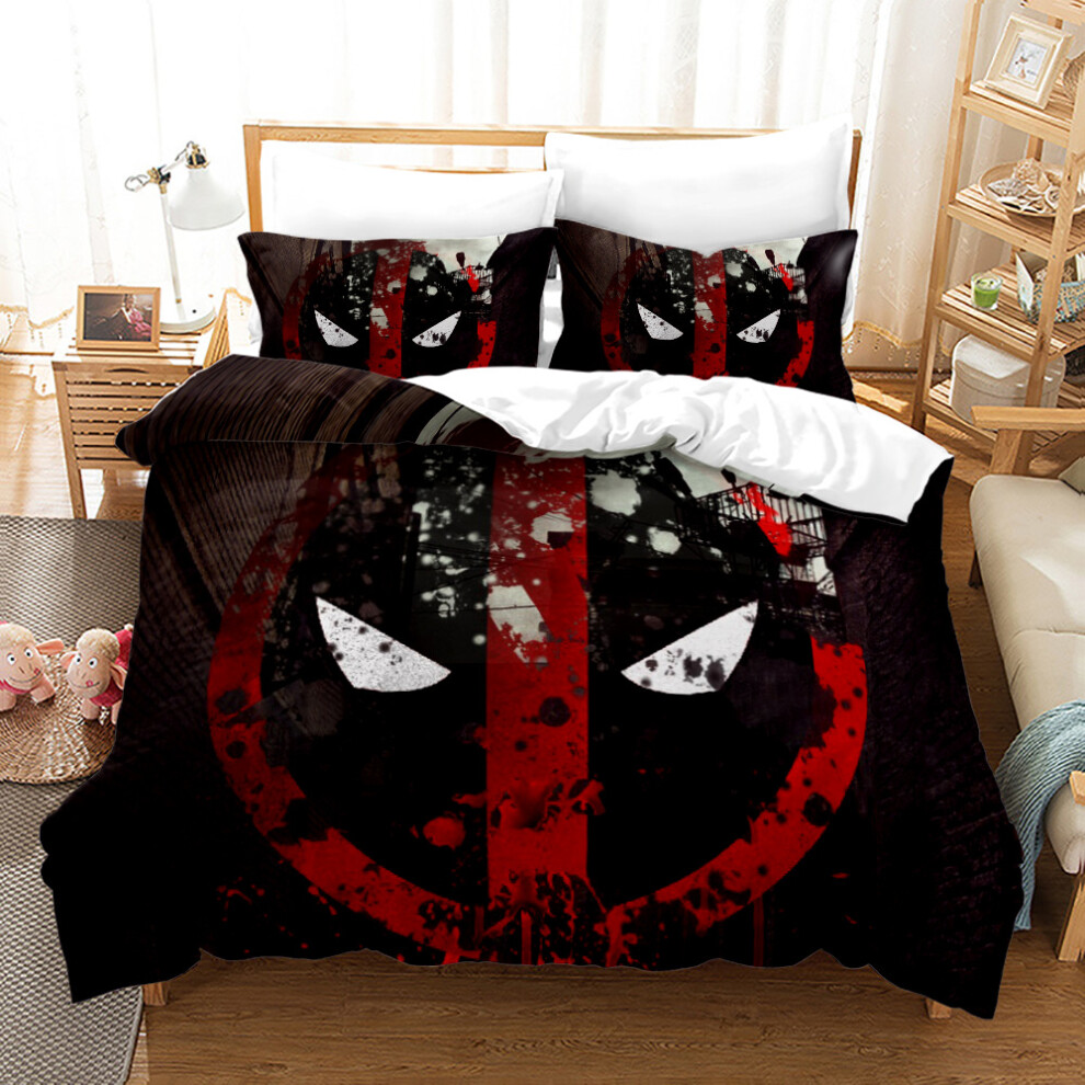 (Style 31, Single(135X200CM/2PCS)) Deadpool Bedding Single Double Duvet Cover UK