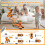 Speech Control Robot Dog Toy for Kids, Interactive Touch & Follow Functions(Orange) 3