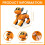 Speech Control Robot Dog Toy for Kids, Interactive Touch & Follow Functions(Orange) 6