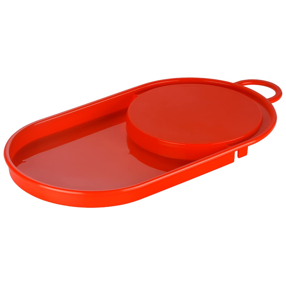 Oliveware Clap Chopping Board with Tray, BPA Free, for Meats, Salads & Fruits, Easy to Use & Clean - (Red)