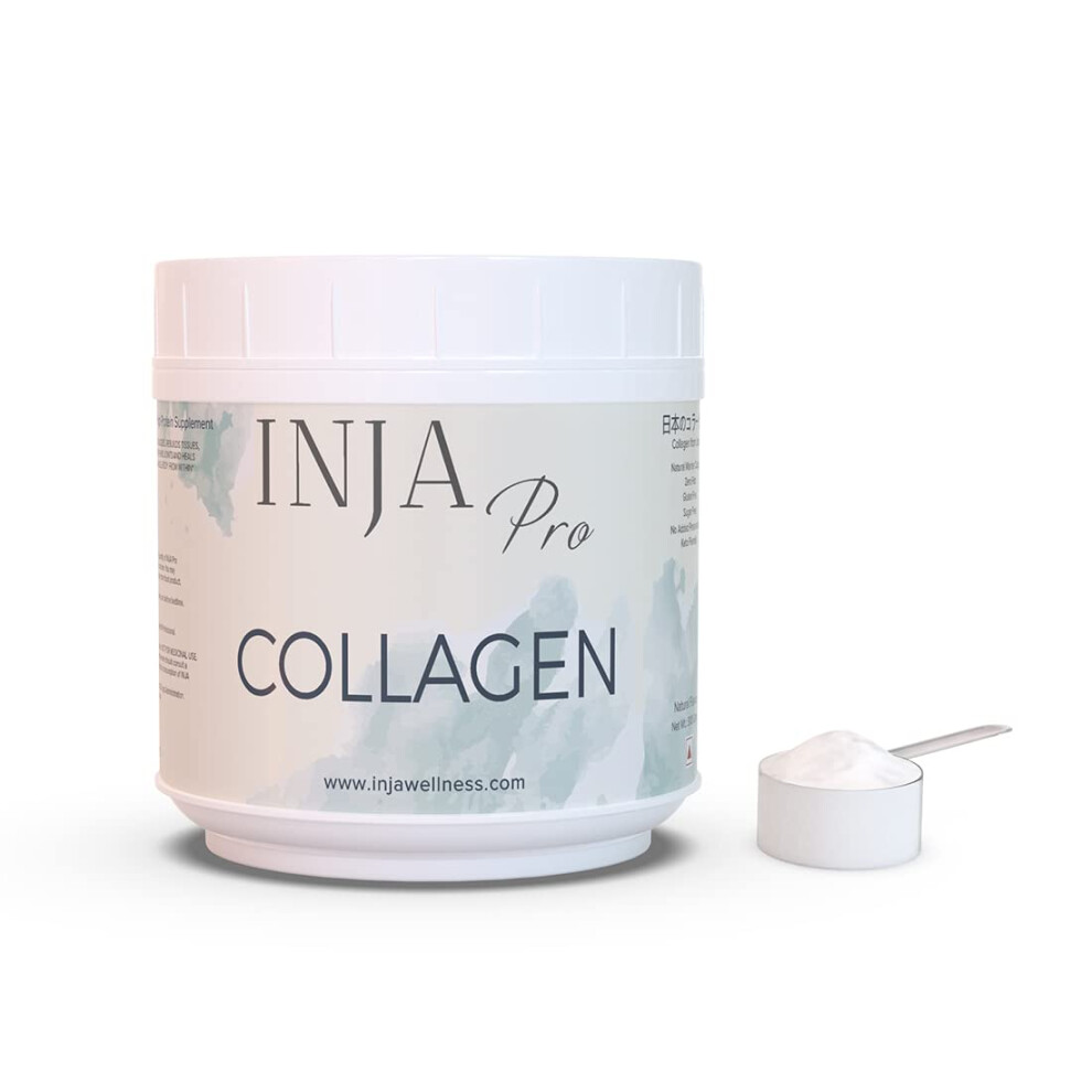 INJA PRO Marine Collagen: Healthy Skin, Joints, Hair, No Added Sugar, Unflavored, 300gm