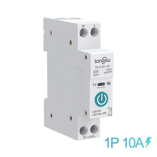 (10A No Metering) Tuya Zigbee Smart Switch Circuit Breaker With Metering 1p 63a Din Rail