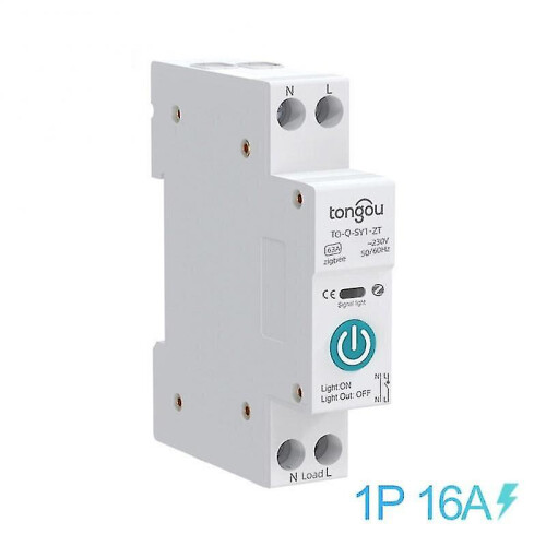 (16A No Metering) Tuya Zigbee Smart Switch Circuit Breaker With Metering 1p 63a Din Rail