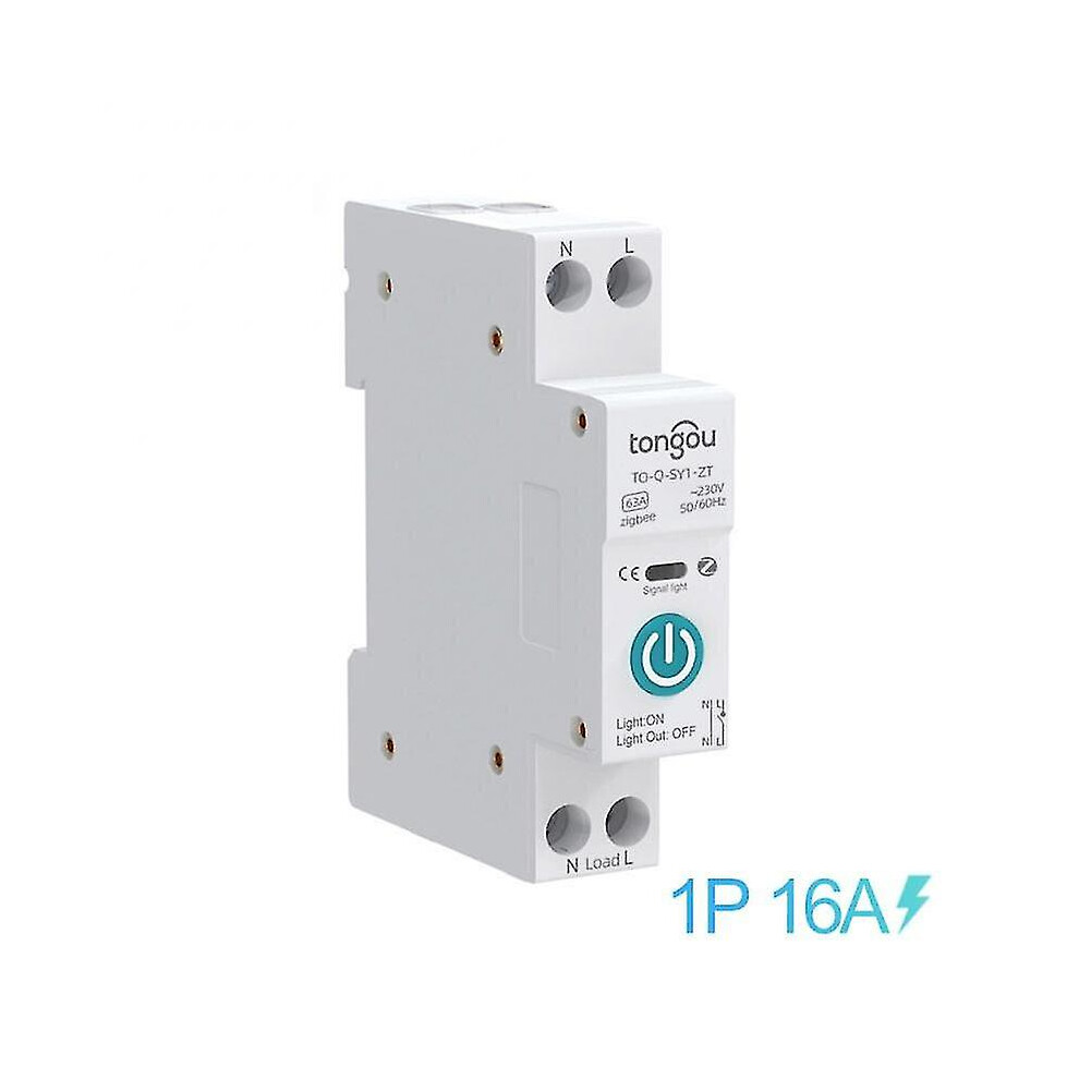 (16A No Metering) Tuya Zigbee Smart Switch Circuit Breaker With Metering 1P 63A Din Rail 9171363480738